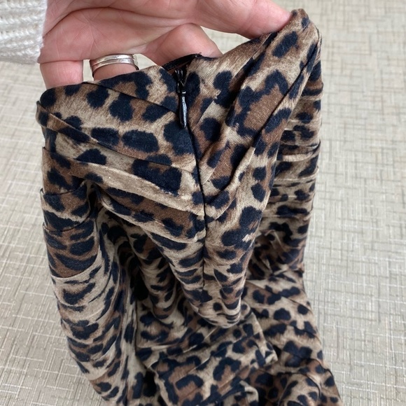 TORN By Ronny Kobo Leopard Cheetah Print Layered Mini Skirt Sz M - Picture 7 of 10